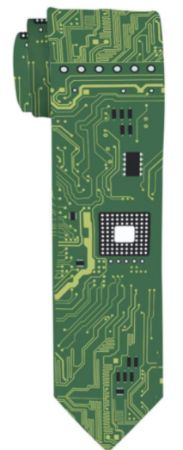 Circuit Board Novelty Tie