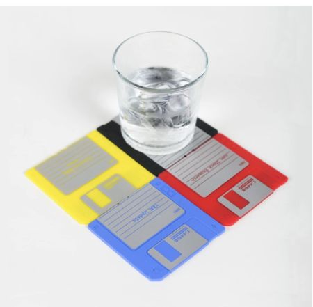 Floppy Disk Silicone Coasters