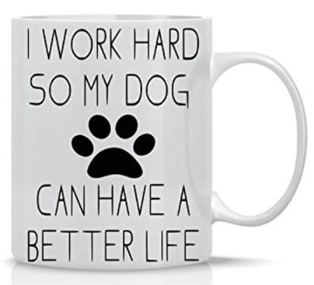 Funny “I Work Hard” Mug