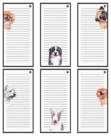 Magnetic Dog Themed Notepads