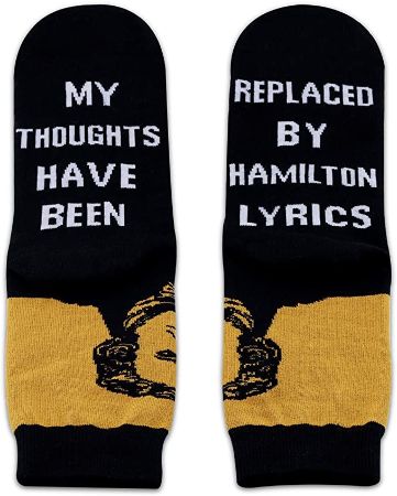 "My Thoughts Have Been Replaced by Hamilton Lyrics" Socks