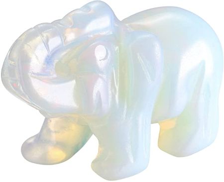 Opal Crystal Elephant Figurine