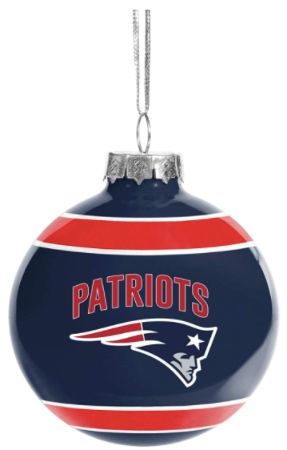 Patriots Glass Ball Ornament