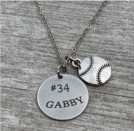 Personalized Softball Necklace