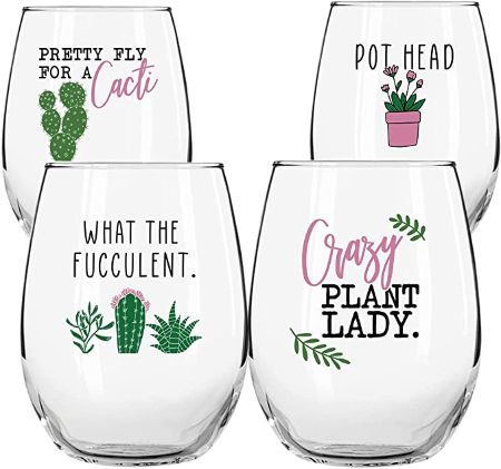 Plant Lover Wine Glasses