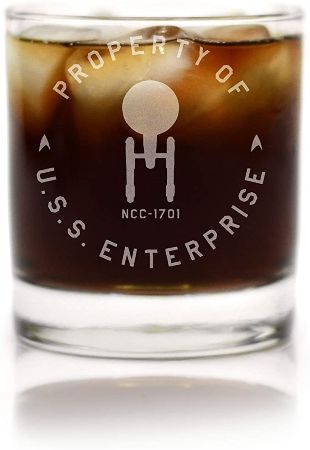 “Property Of U.S.S. Enterprise” Rocks Glass