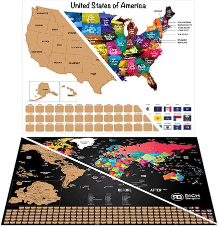 Scratch Off Map of the United States
