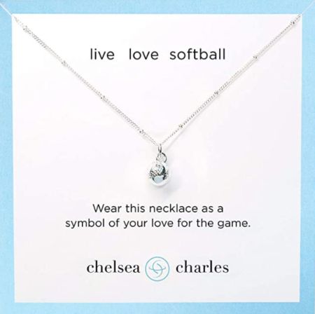 Softball Pendant Necklace