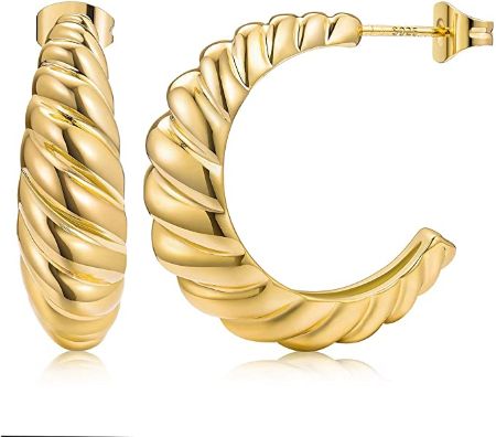 Twisted Round Hoop Earrings