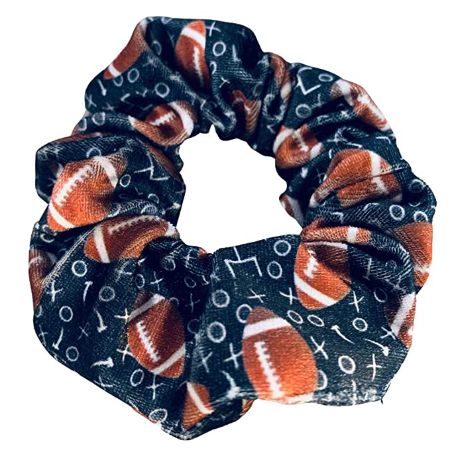 Velvet Football Scrunchie