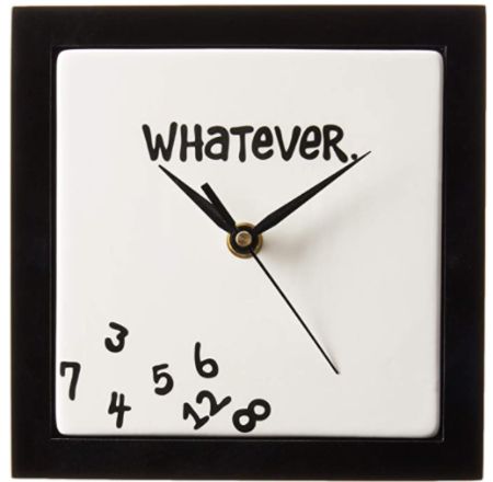 “Whatever” Scrambled Numbers Wall Clock