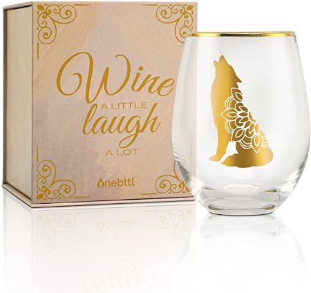 Wolf Wine Glass