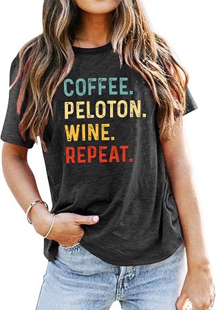 "Coffee Peloton Wine Repeat" Shirt