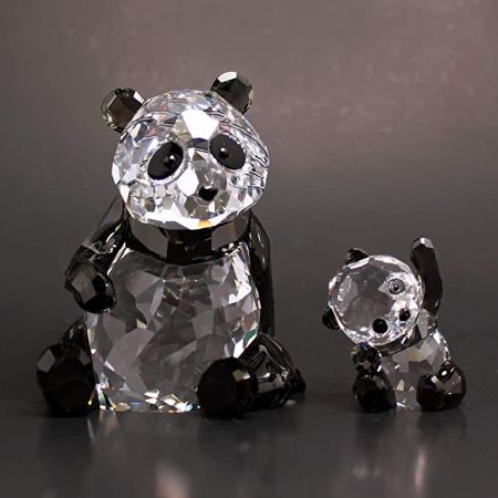 Mother and Baby Panda Figurine