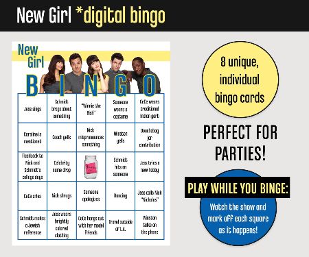 New Girl TV Show Bingo