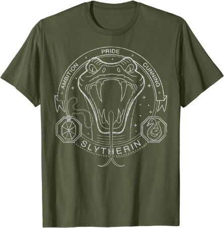 Slytherin Snake Line Art T-Shirt