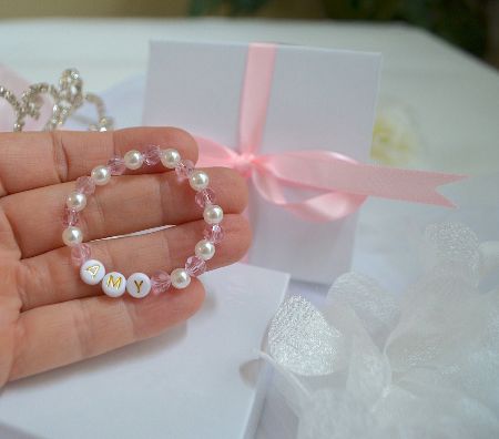 Personalized Swarovski Crystal Baby Bracelet