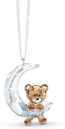 Teddy Bear Crescent Moon Ornament