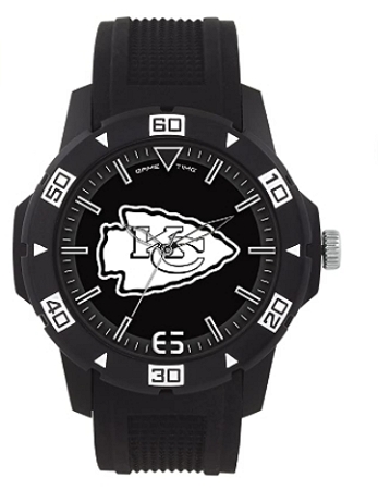 Black Wristwatch with KC Chiefs Design
