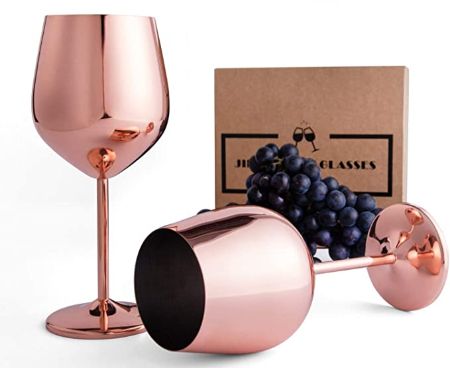 Copper Coated Wine Glass Set