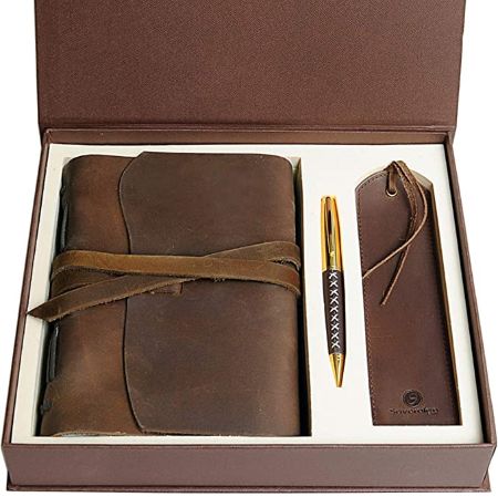 Leather Journal Gift Set