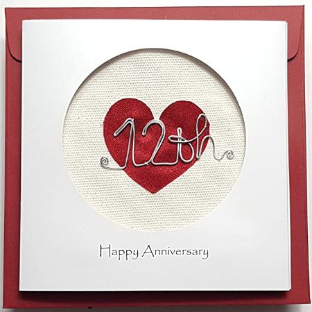 12th Wedding Anniversary Card