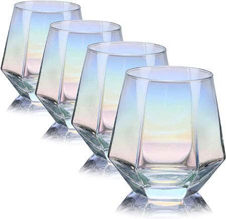 Diamond Stemless Wine Glass Set