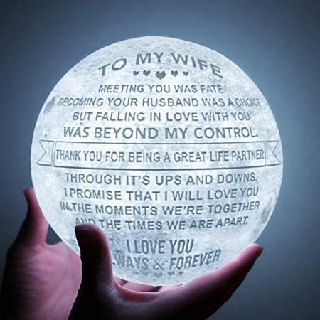 Engraved 3D Moon Lamp