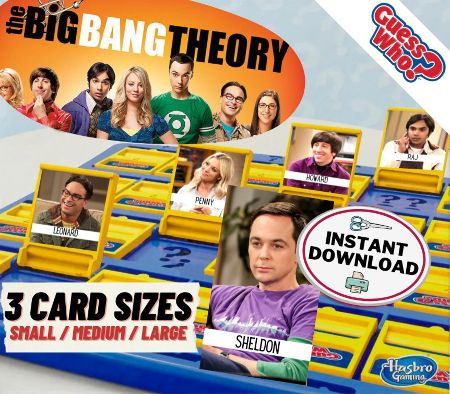 The Big Bang Theory Guess Who Game Cards