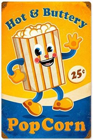 Retro Popcorn Sign